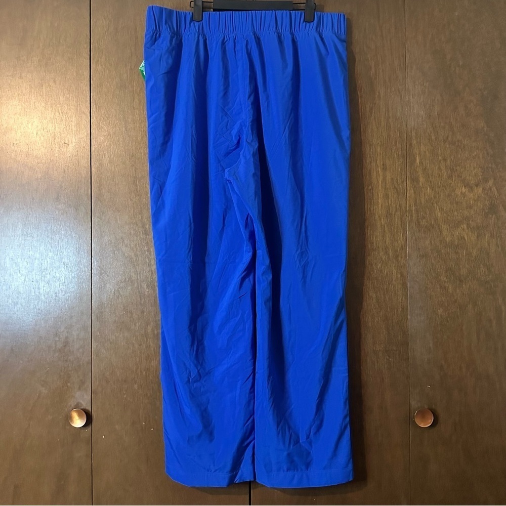 GAP Women's GapFit Recycled Fleece-Lined Track Pants Bristol Blue Sz XL Gym - Picture 2 of 12